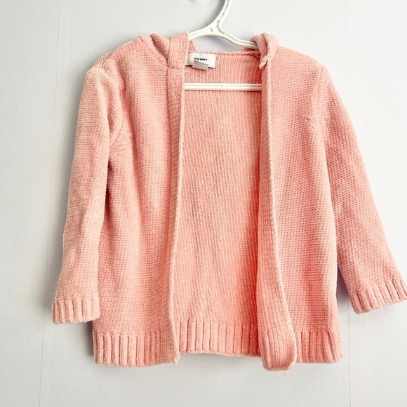 3/$20 ❤️ 𝅺OLD Navy Toddler Girl Pink Hooded Cardigan US 2T - Picture 1 of 6